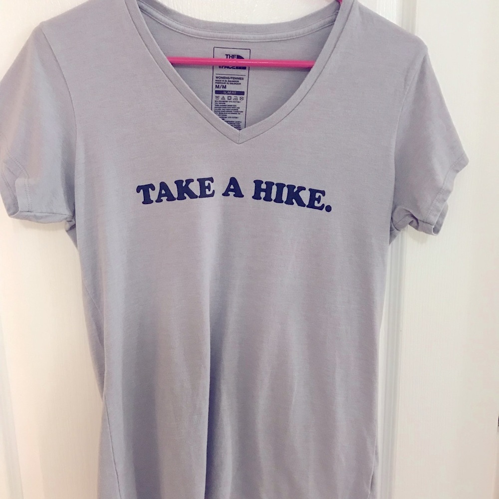 The North Face Gray Women’s T-Shirt, Size Medium, Slim Fit
